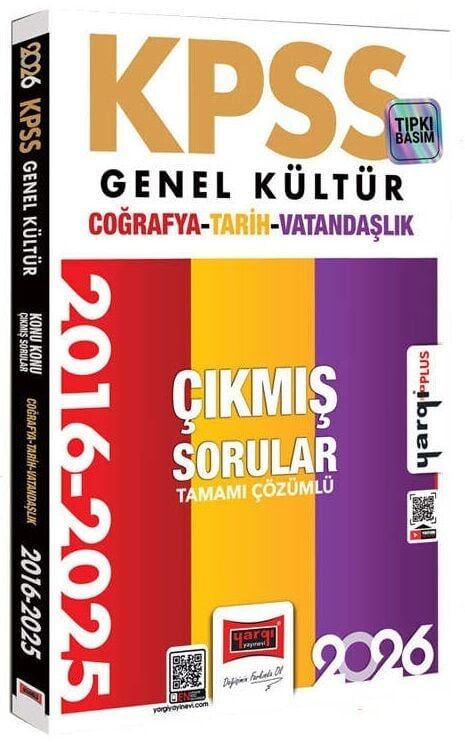 Yargı 2026 KPSS Genel Kültür Tarih-Coğrafya-Vatandaşlık Çıkmış Sorular 2016-2025 Çözümlü Yargı Yayınları