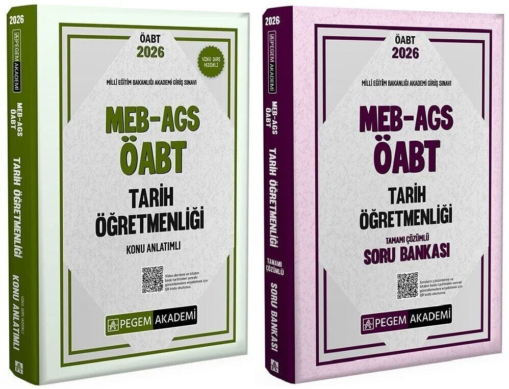 Pegem 2026 ÖABT MEB-AGS Tarih Öğretmenliği Konu + Soru Bankası 2 li Set Pegem Akademi Yayınları