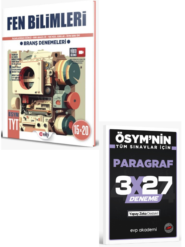 Ulti 2027 TYT Fen Bilimleri 15 x 20 Branş Denemeleri+ EVP Akademi Paragraf
