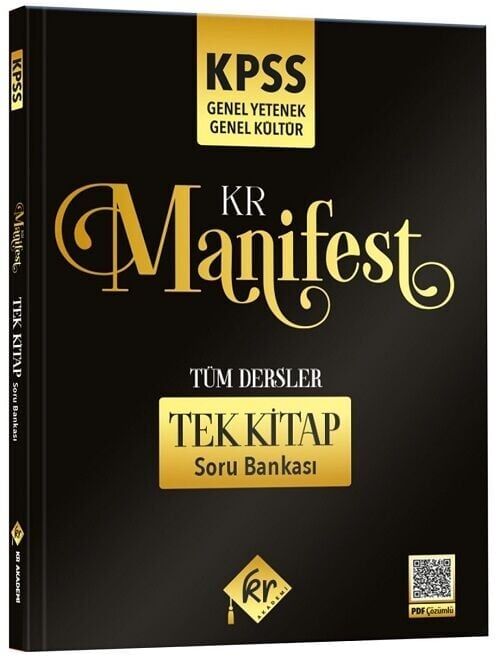 KR Akademi KPSS Genel Yetenek Genel Kültür Manifest Soru Bankası Tek Kitap Çözümlü KR Akademi