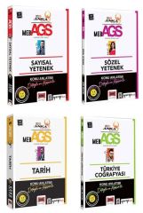 Yargı 2025 MEB-AGS Sözel + Sayısal Yetenek + Tarih + Türkiye Coğrafyası Konu Anlatımı 4 lü Set