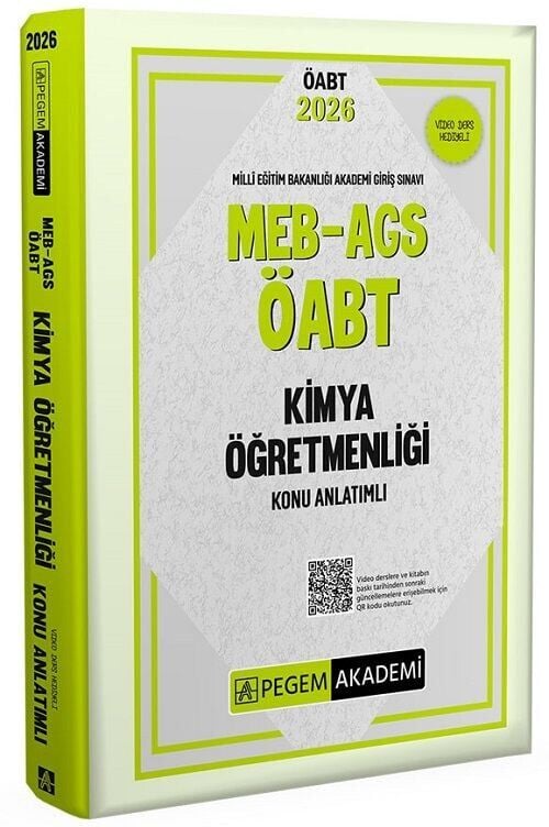 Pegem 2026 ÖABT MEB-AGS Kimya Öğretmenliği Konu Anlatımlı Pegem Akademi Yayınları