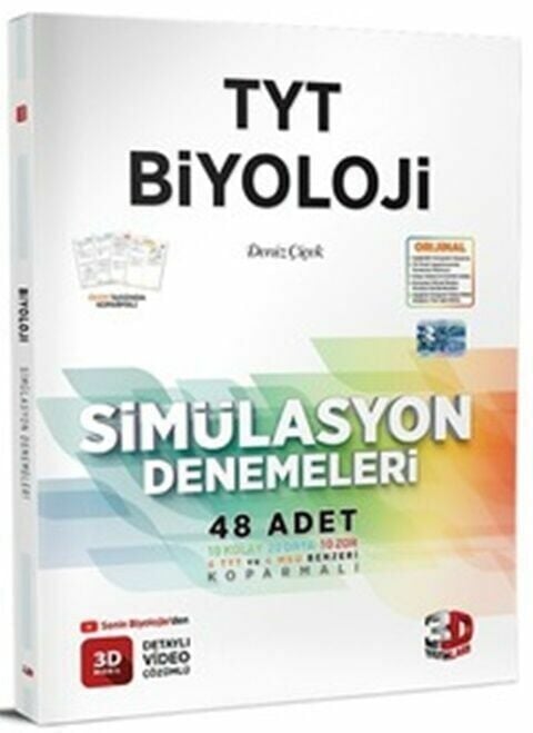 3D Yayınları YKS TYT Biyoloji Simülasyon 48 Deneme 3D Yayınları