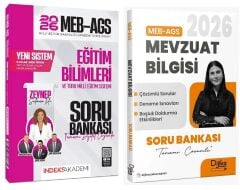 YENİ AGS - İndeks + Dijika 2026 MEB-AGS Eğitim Bilimleri + Mevzuat Bilgisi Soru Bankası 2 li Set - Zeynep Salman İçli İndeks Akademi + Dijika Yayıncılık