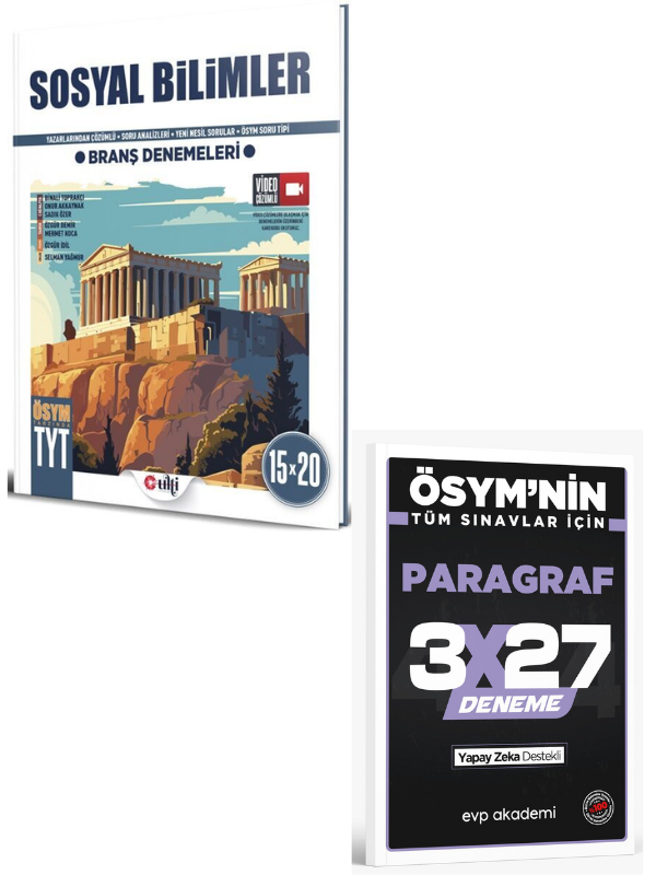 Ulti 2027 TYT Sosyal Bilgiler 15 x 20 Branş Denemeleri+ EVP Akademi Paragraf