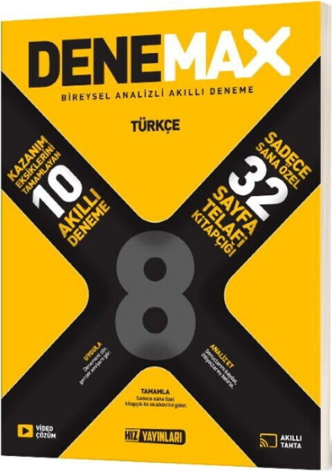 2027 Hız Yayınları 8. Sınıf Türkçe Denemax 10 lu Akıllı Deneme