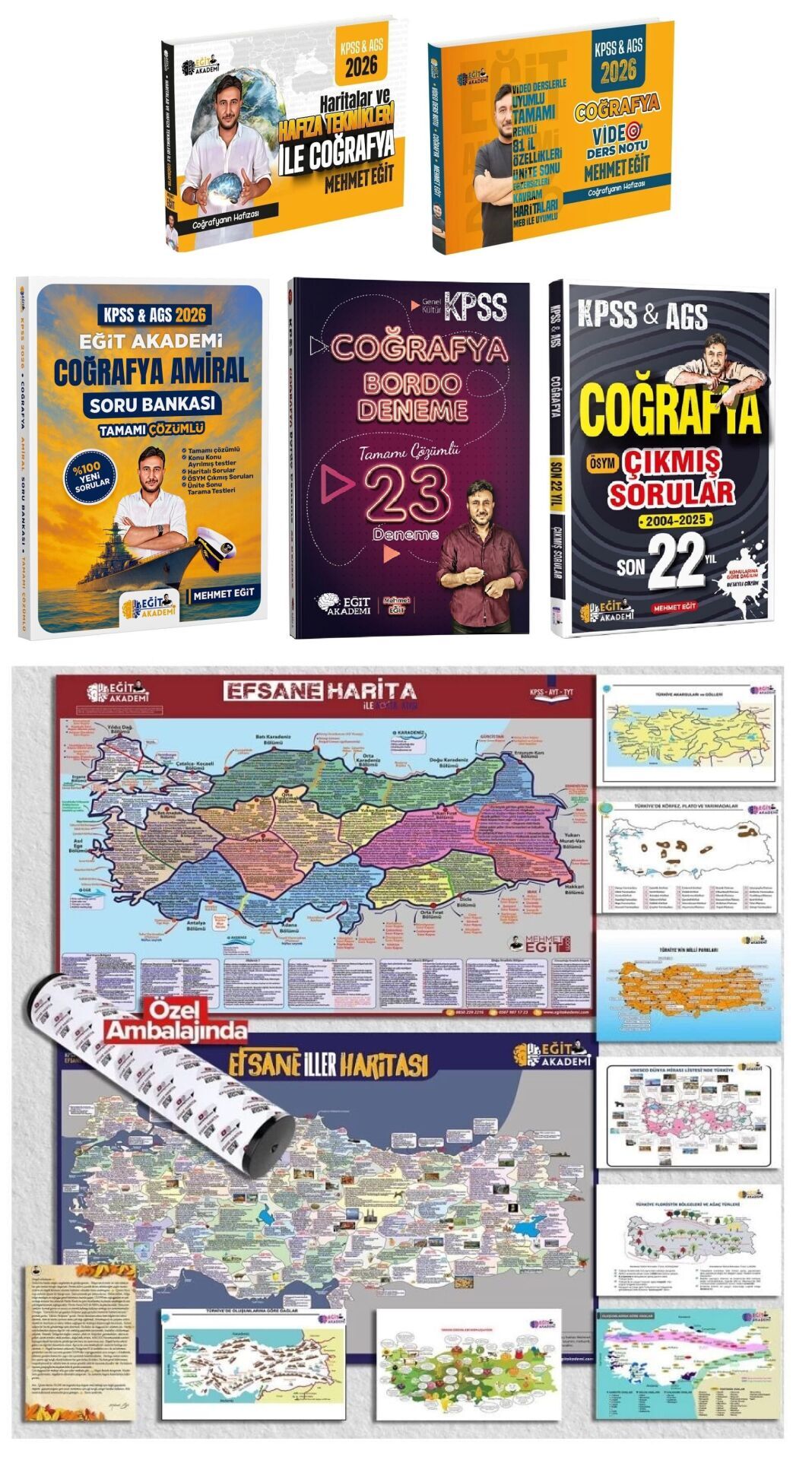 Eğit Akademi 2026 KPSS MEB-AGS 30 Günde Coğrafya Kamp Seti-1 - Mehmet Eğit Eğit Akademi