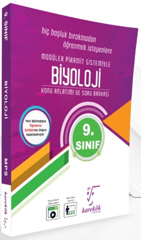 Karekök Yayınları 9. Sınıf Biyoloji MPS Konu Anlatımı ve Soru Bankası