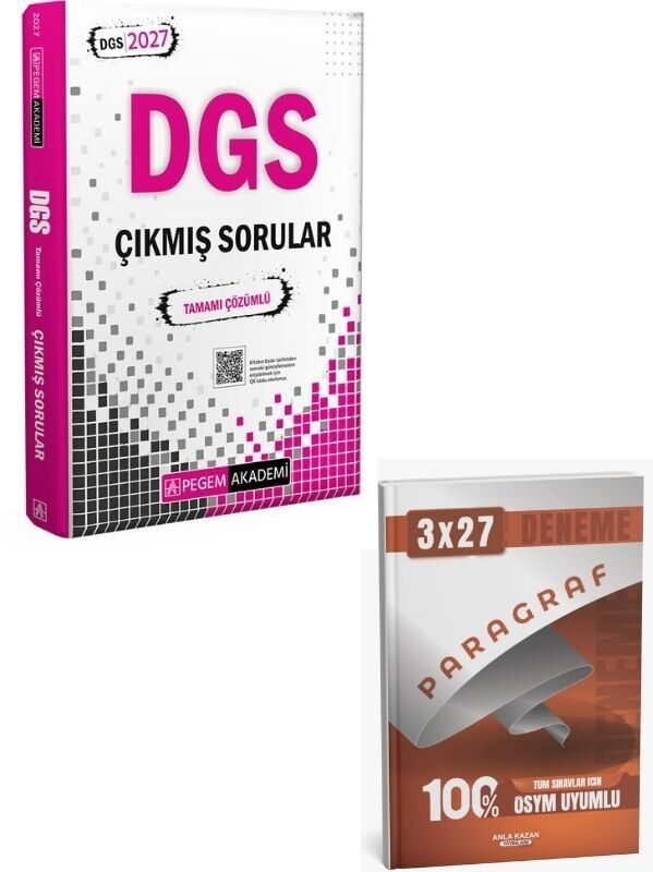 Pegem 2027 DGS Çıkmış Sorular Tamamı Çözümlü+ Anla Kazan Paragraf