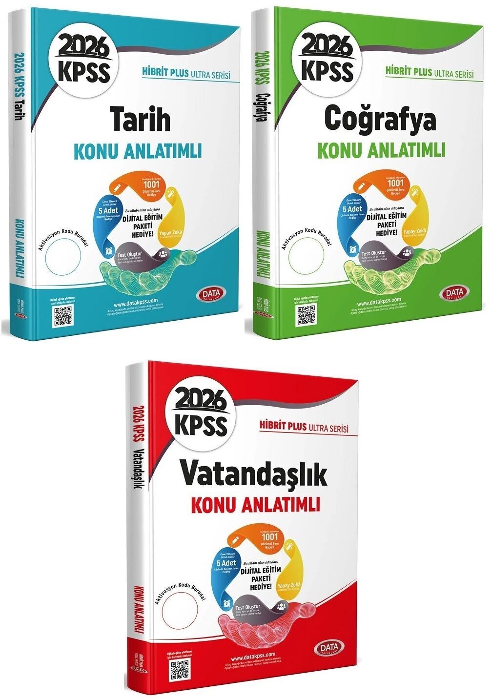 Data 2026 KPSS Tarih + Coğrafya + Vatandaşlık + Türkçe Ultra Konu Anlatımlı 4 lü Set Data Yayınları