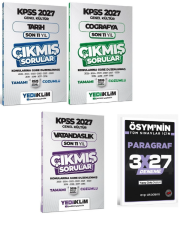 Yediiklim 2027 KPSS Tarih + Coğrafya + Vatandaşlık Çıkmış Sorular Son 11 Yıl Konularına Göre 3 lü Set+ EVP Akademi Paragraf