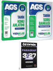 Yediiklim 2027 MEB-AGS Tarih Konu + Soru Bankası 2 li Set+ EVP Akademi Paragraf