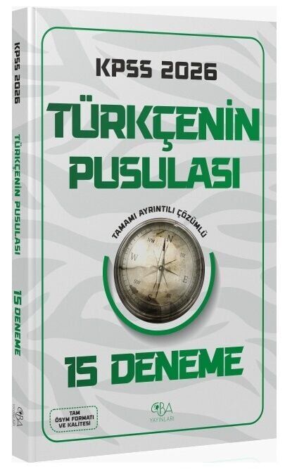 CBA Yayınları 2026 KPSS Türkçenin Pusulası 15 Deneme Çözümlü CBA Yayınları