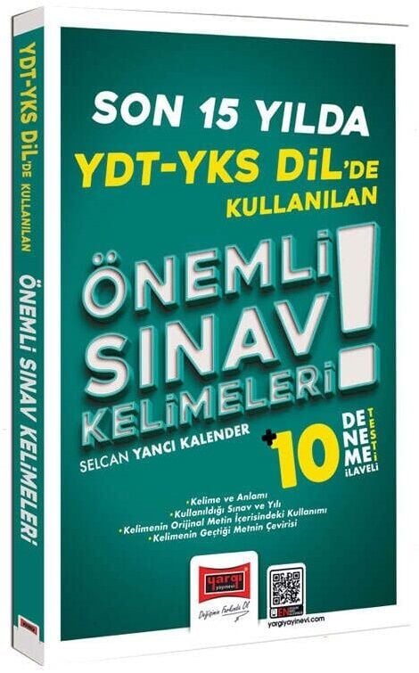Yargı YDT YKSDİL de Son 15 Yılda Kullanılan Önemli Sınav Kelimeleri (10 Deneme İlaveli) Yargı Yayınları