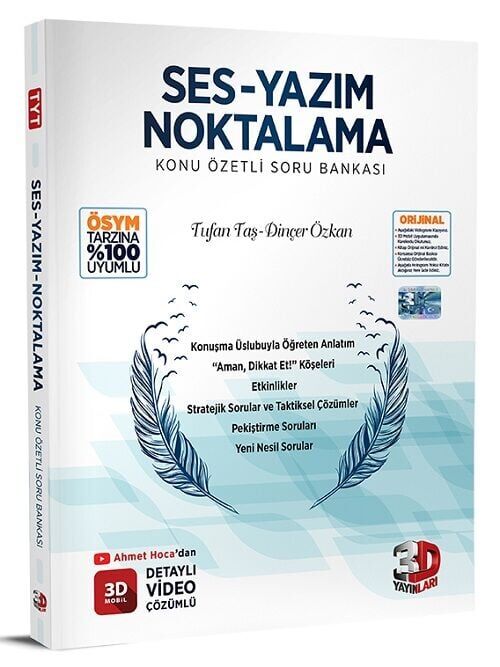 3D Yayınları YKS TYT Ses, Yazım Noktalama Konu Özetli Soru Bankası 3D Yayınları