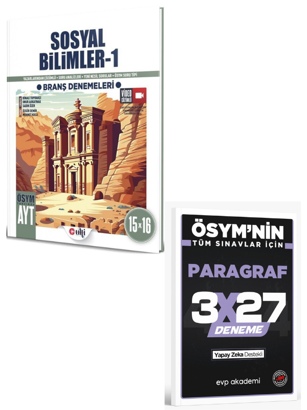 Ulti 2027 AYT Sosyal Bilimler 1 15 x 16 Branş Denemeleri+ EVP Akademi Paragraf