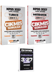 Yediiklim 2027 KPSS Türkçe + Matematik Çıkmış Sorular Son 11 Yıl Konularına Göre 2 li Set+ EVP Akademi Paragraf