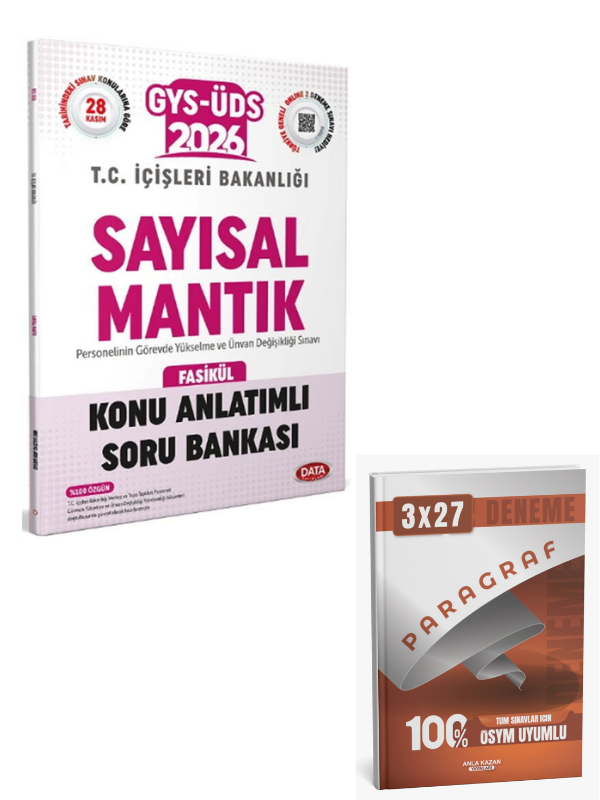 Data 2026 GYS ÜDS İçişleri Bakanlığı Sayısal Mantık Konu Anlatımlı Soru Bankası+ Anla Kazan Paragraf