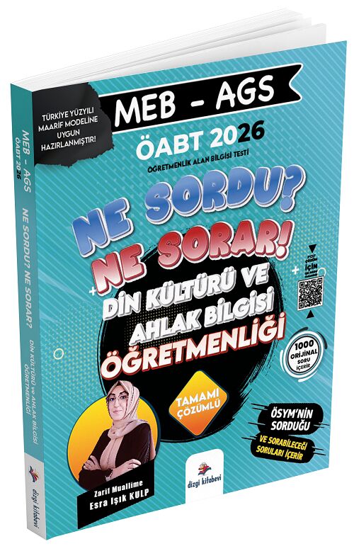 Dizgi Kitap 2026 ÖABT MEB AGS Din Kültürü ve Ahlak Bilgisi Öğretmenliği Ne Sordu Ne Sorar Soru Bankası