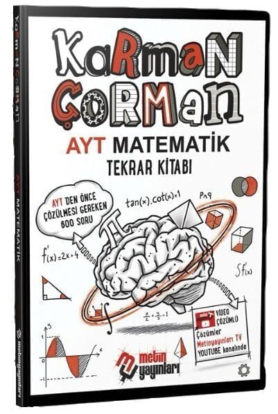 Metin YKS AYT Matematik Karman Çorman Tekrar Kitabı Çözümlü Metin Yayınları