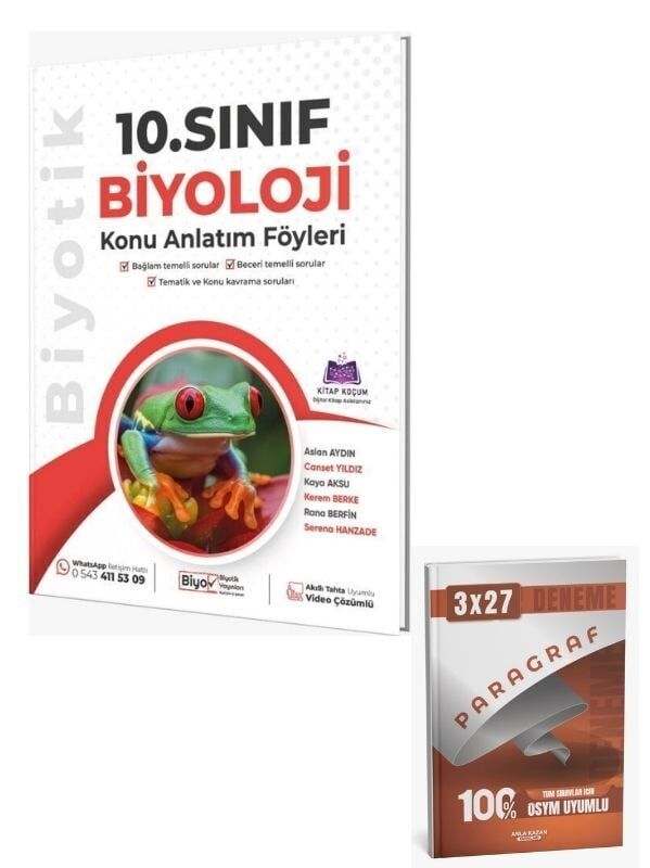 Biyotik 2027 10. Sınıf Biyoloji Konu Anlatım Föyleri+ Anla Kazan Paragraf