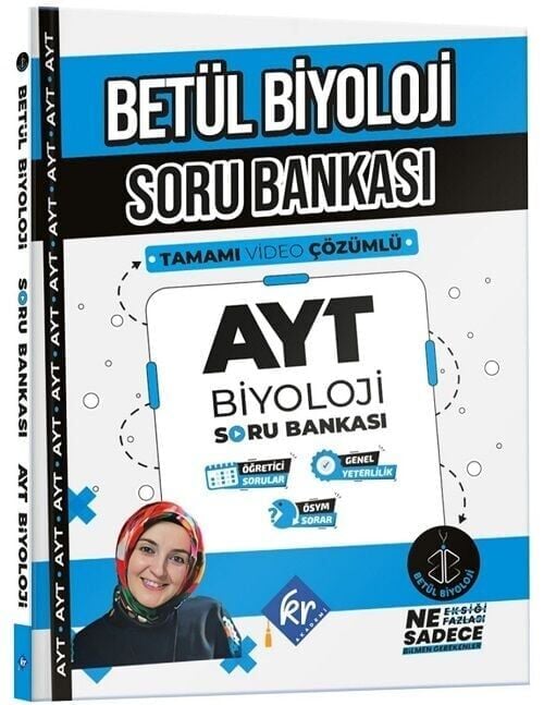 KR Akademi YKS AYT Betül Biyoloji Soru Bankası Çözümlü - Betül Büyükkalaycı KR Akademi Yayınları