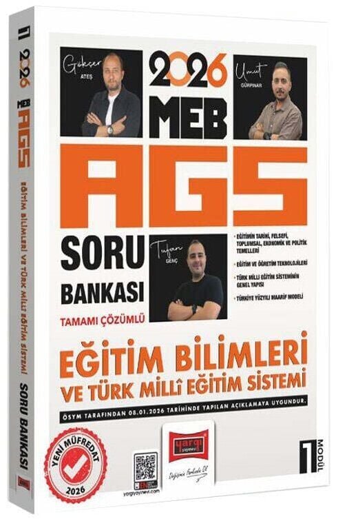 Yargı 2026 MEB-AGS Eğitim Bilimleri ve Türk Milli Eğitim Sistemi Soru Bankası Modül-1 Çözümlü - Tufan Genç Yargı Yayınları