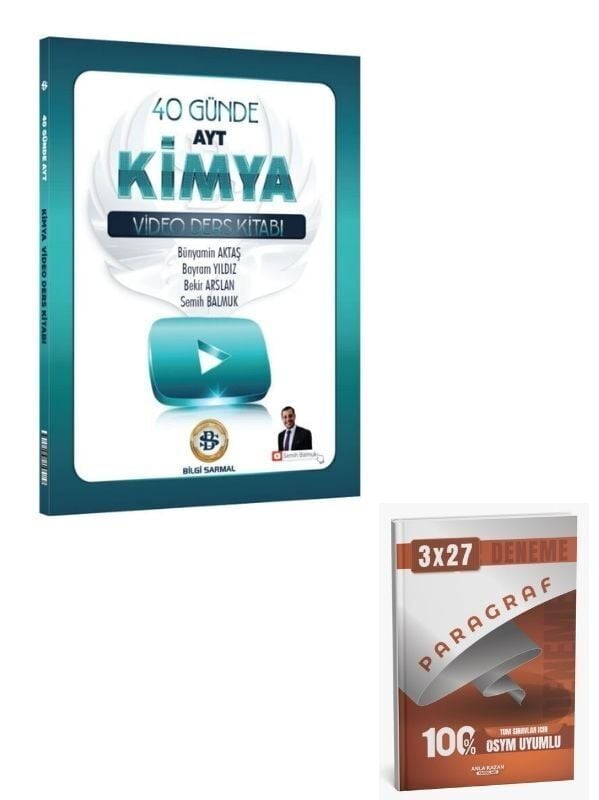 BilgiSarmal 2027 AYT Kimya 40 Günde Video Ders Kitabı+ Anla Kazan Paragraf