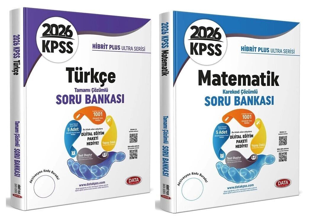 Data 2026 KPSS Türkçe + Matematik Ultra Soru Bankası 2 li Set Data Yayınları
