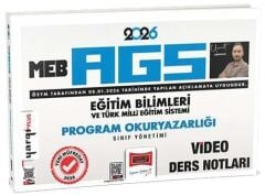 Yargı 2026 MEB-AGS Eğitim Bilimleri Program Okuryazarlığı Sınıf Yönetimi Video Ders Notları - Umut Gürpınar Yargı Yayınları