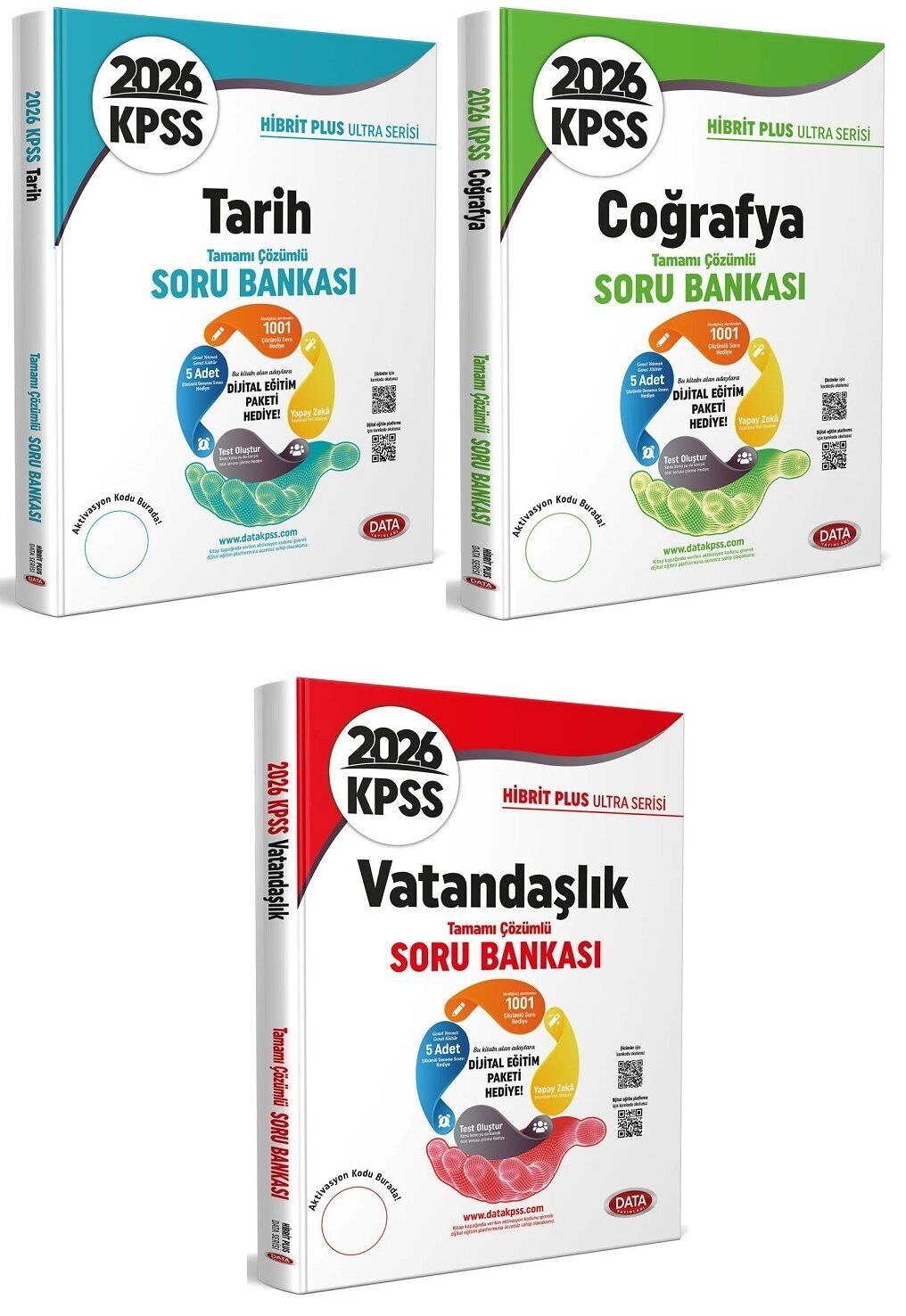 Data 2026 KPSS Tarih + Coğrafya + Vatandaşlık Ultra Soru Bankası 3 lü Set Data Yayınları