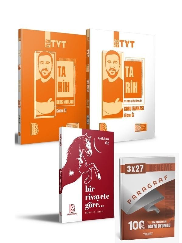 BenimHocam 2027 TYT Tarih Ders Notları ve Tamamı Video Çözümlü Soru Bankası+ Bir Rivayete Göre Seti+ Anla Kazan Paragraf