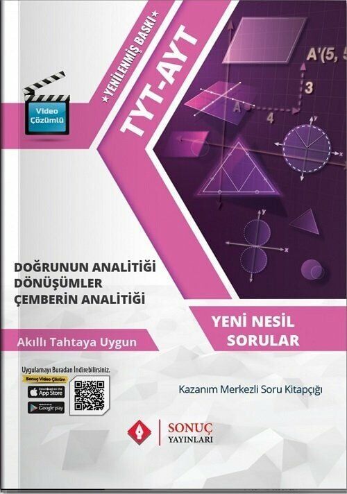 Sonuç Yayınları TYT AYT Doğrunun Analitiği Dönüşümler Çemberin Analitiği Soru Bankası