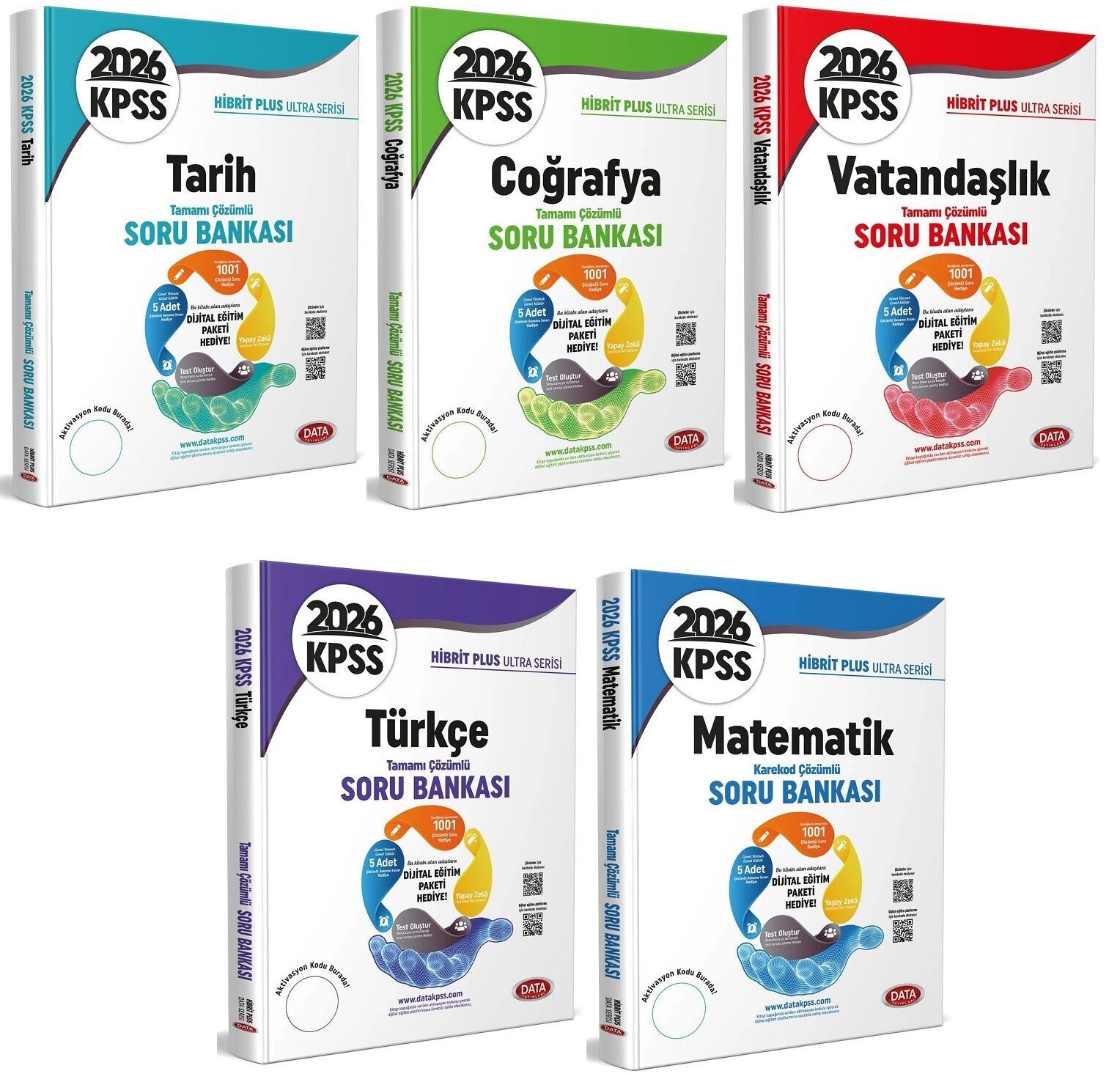 Data 2026 KPSS Genel Yetenek Genel Kültür Ultra Soru Bankası 5 li Set Data Yayınları