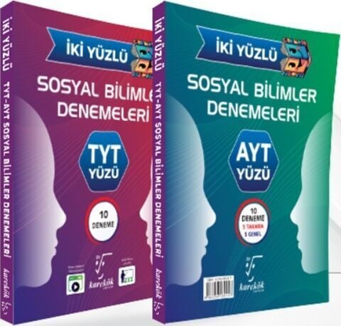 Karekök YKS TYT AYT Sosyal Bilimler İki Yüzlü 20 Deneme Tek Kitap Karekök Yayınları