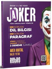 Retro 2026 KPSS MEB-AGS ALES DGS TYT AYT 100 Soruda Paragraf ve Dil Bilgisi JOKER Soru Bankası Çözümlü - Aker Kartal, Dilek Yetik Retro Yayıncılık