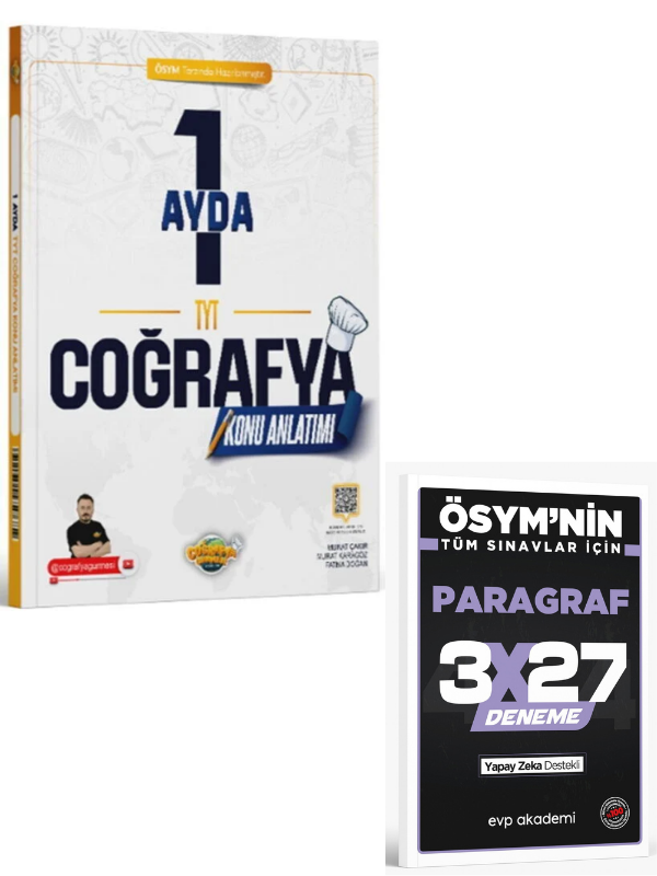 Coğrafya Gurmesi 2027 YKS TYT Coğrafya 1 Ayda Konu Anlatımı+ EVP Akademi Paragraf