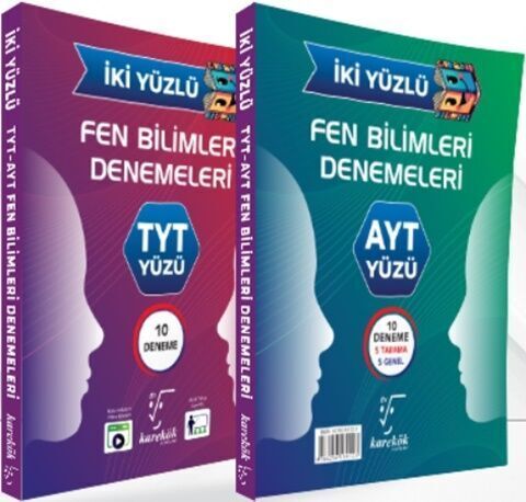 Karekök YKS TYT AYT Fen Bilimleri İki Yüzlü 20 Deneme Tek Kitap Karekök Yayınları