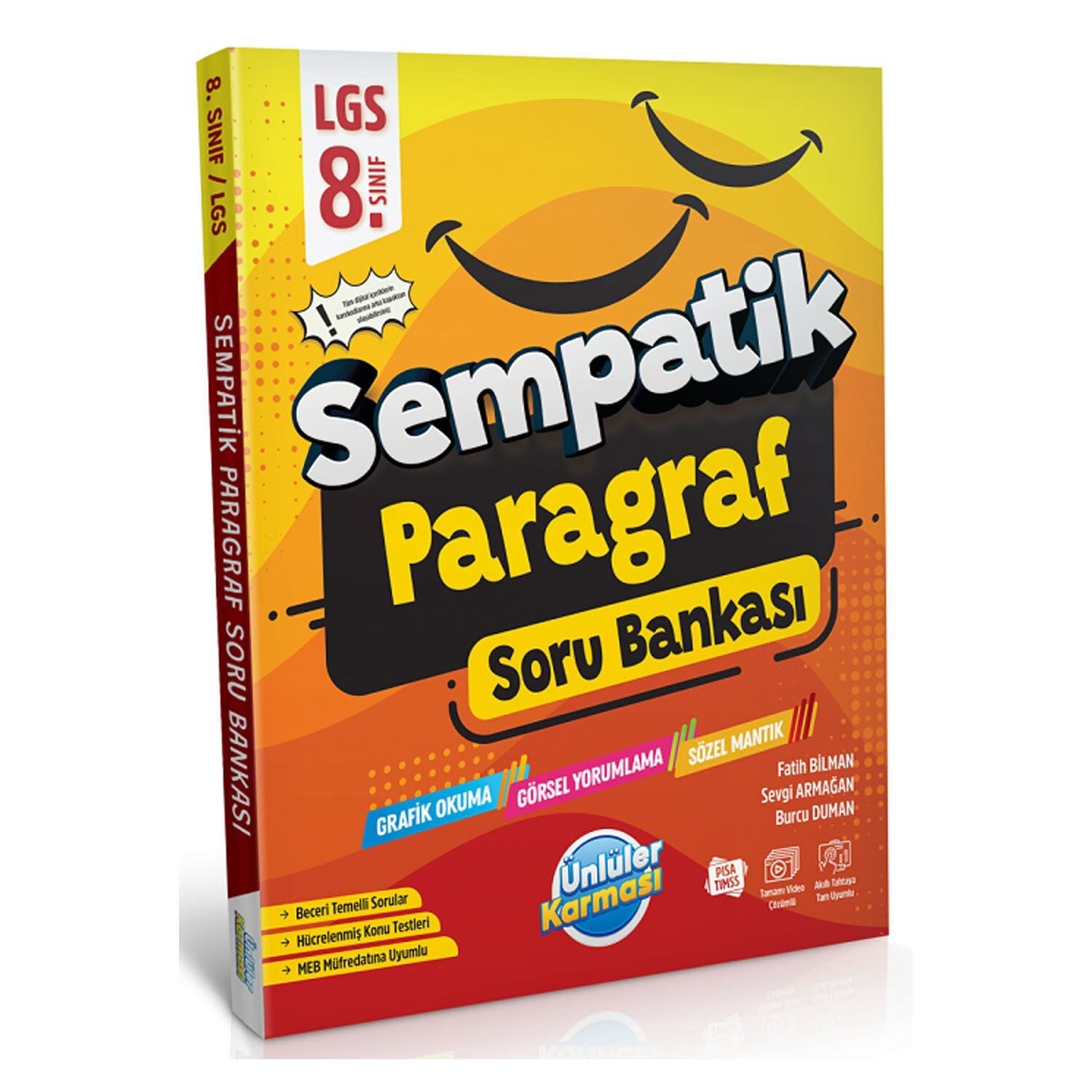 Ünlüler 8. Sınıf LGS Paragraf Sempatik Soru Bankası Ünlüler Yayınları