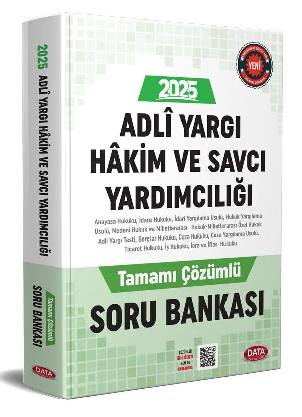 Data Yayınları 2025 Mecelle Adli Hakim ve Savcı Yardımcılığı Tamamı Çözümlü Soru Bankası