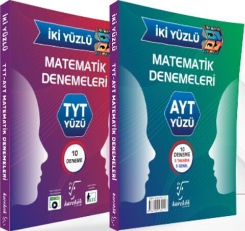 Karekök YKS TYT AYT Matematik İki Yüzlü 20 Deneme Tek Kitap Karekök Yayınları