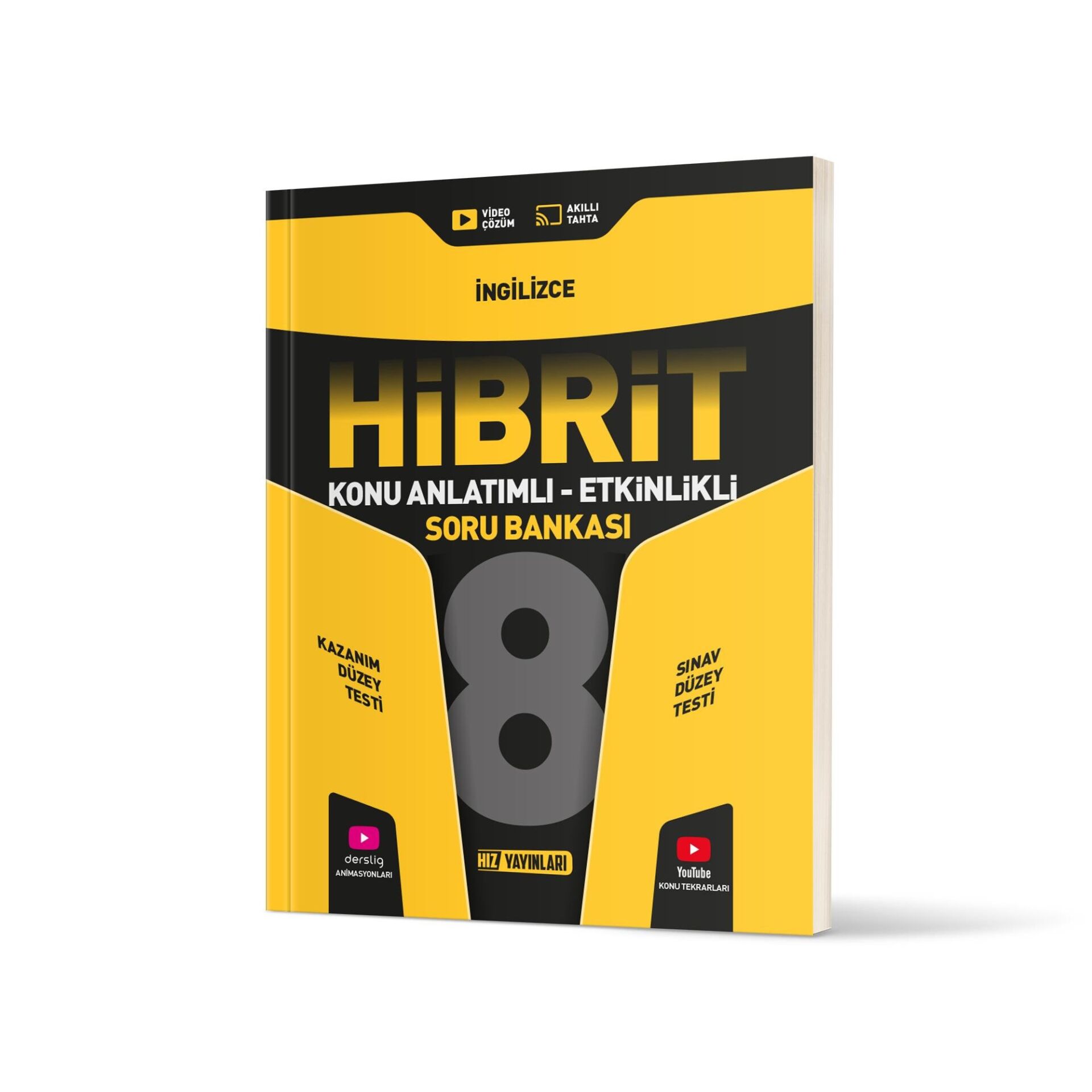 Hız 8. Sınıf İngilizce HİBRİT Konu Anlatımlı Etkinlikli Soru Bankası Hız Yayınları