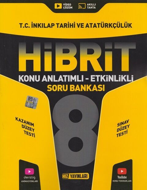 2027 Hız Yayınları 8. Sınıf T.C. İnkılap Tarihi ve Atatürkçülük HİBRİT Konu Anlatımlı Etkinlikli Soru Bankası