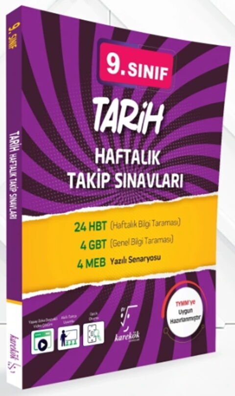 Karekök Yayınları 9. Sınıf Tarih Haftalık Takip Sınavları