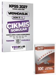 Yediiklim 2027 KPSS Genel Kültür Vatandaşlık Konularına Göre Tamamı Çözümlü Son 11 Yıl Çıkmış Sorular+ Anla Kazan Paragraf