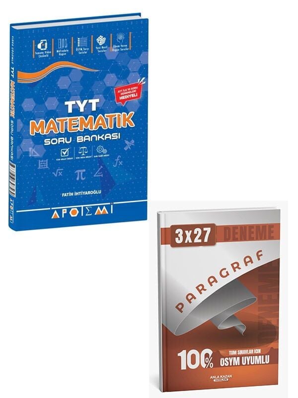 Apotemi 2027 TYT Matematik Soru Bankası+Anla Kazan Paragraf Deneme