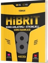 Hız Yayınları 8. Sınıf Türkçe HİBRİT Konu Anlatımlı Etkinlikli Soru Bankası