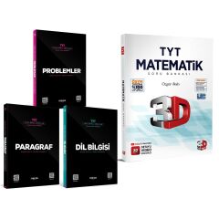 Marka Yayınları Paragraf Problem Dil Bilgisi ve 3D TYT Matematik Soru Bankası Seti 4 Kitap