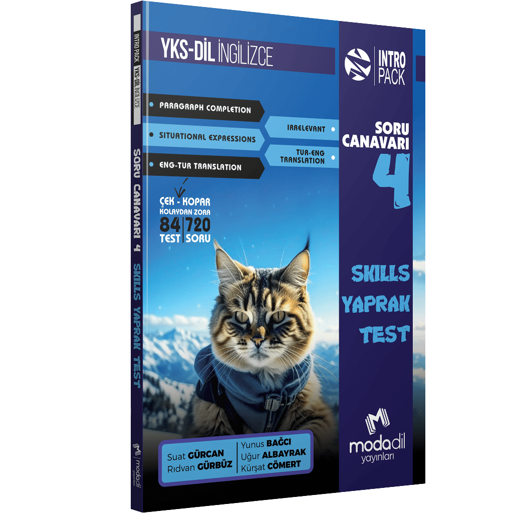 Modadil YKS DİL İngilizce Soru Canavarı-4 Skills Yaprak Test İntro Pack Modadil Yayınları
