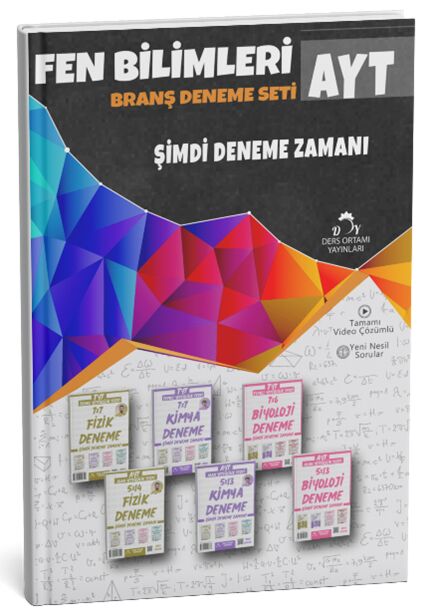Ders Ortamı 2025 YKS AYT Fen Bilimleri Branş Deneme Seti Çözümlü Ders Ortamı Yayınları